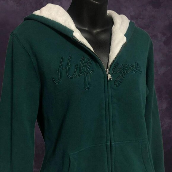 Tommy Teal Sherpa Hoodie - Picture 2 of 7